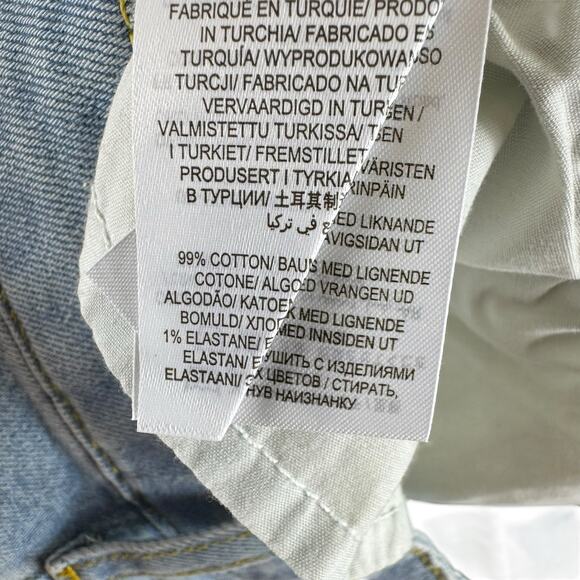 Boden Denim Cotton Light Wash Button Fly Straight Above Knee Jean Skirt Size 6 - Picture 5 of 7